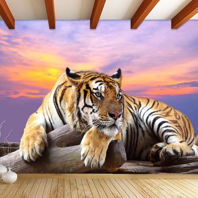 【✲High Quality✲】 shang815558 Custom วอลล์เปเปอร์รูปภาพ Tiger วอลล์เปเปอร์รูปสัตว์3d ภาพจิตรกรรมฝาผนังขนาดใหญ่ห้องนอนห้องนั่งเล่นโซฟาทีวีฉากหลัง3d จิตกรรมฝาผนังวอลล์เปเปอร์ม้วน