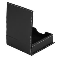 2X Leather Memo Box Office School Supplies Desk Accessories Organizer Card Holder Note Holder Note Storage Box Black