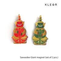 KlearObject Sawasdee Giant Magnet (set 2 pcs) โปสการ์ด+แม่เหล็กติดตู้เย็น ติดผนัง และบอร์ดงาน อะคริลิค รูปยักษ์ ท้าวเวสสุวรรณ อะคริลิคติดตู้เย็น