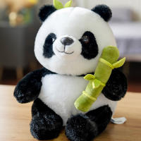 Simulation Bamboo Tube Panda Stuffed Doll Plush Toy Soft Comfortable Skin-friendly Plush Toy for Kids Birthday Childrens Day Gifts