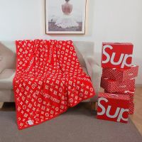 ผ้าห่ม ผ้าห่มนาโน5ฟุตsupreme ผ้าห่ม ขนาด150*200cm ผ้าห่มแบรนด์เนม ชุดผ้าปูที่นอน รัดมุม ชุดที่นอน Fitted sheet คุณภาพดี เกรดAAA