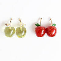 Cute Red and Green Apple Earrings For Women Fashion Japanese Three-dimensional Fruit Stud Ears Female Jewelry Accessories