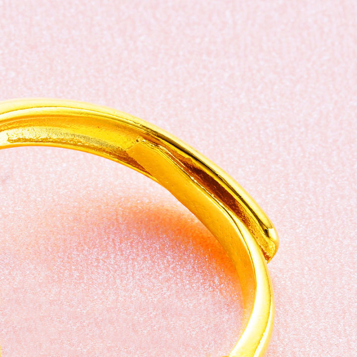 ฟรีค่าจัดส่ง-แหวนทองแท้-100-9999-แหวนทองเปิดแหวน-แหวนทองสามกรัมลายใสสีกลางละลายน้ำหนัก-3-96-กรัม-96-5-ทองแท้-rg100-151