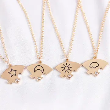 Handmade Sterling Silver Four Piece Personalised Jigsaw Necklace uk