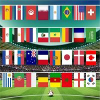 32 countries Flags 8M 32Pcs 14x21cm 20x30cm Bunting National String Flags Banner Football Stadium Club Decoration Flag Bunting