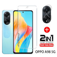 2IN1สำหรับ OPPO A98ป้องกันหน้าจอกระจกนิรภัย5G + ฟิล์มเลนส์กล้องถ่ายรูปกล้อง