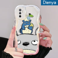 เคส Dienya สำหรับ OPPO A53 2020 4G A53s 4G เคส A11s A32 2020 A33น่ารักลายการ์ตูนน่ารักสีน้ำมันลาย Totoro เคสขอบโค้งใสเนื้อครีมฝาครอบป้องกันเคสมือถือ