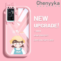 เคส Chenyyka สำหรับ VIVO V23E 4G V23E 5G เคส Y75การ์ตูนน่ารักสาวๆสีสันสดใสเคสโทรศัพท์โปร่งใสกันกระแทกเคสนิ่มซิลิโคนที่สร้างสรรค์น่ารักเคสป้องกันเลนส์กล้องถ่ายรูปรูปสัตว์ประหลาดตัวเล็ก