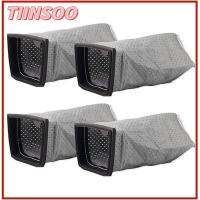 TIINSOO 4 Packs สีเทาและสีเทา เปลี่ยนถุงผ้า เฮป้า แทนที่43662023ชิ้นส่วน ล้างทำความสะอาดได้ ตัวกรองฝุ่น สำหรับ Hoover CH30000 S1029 ของใช้ในครัวเรือน
