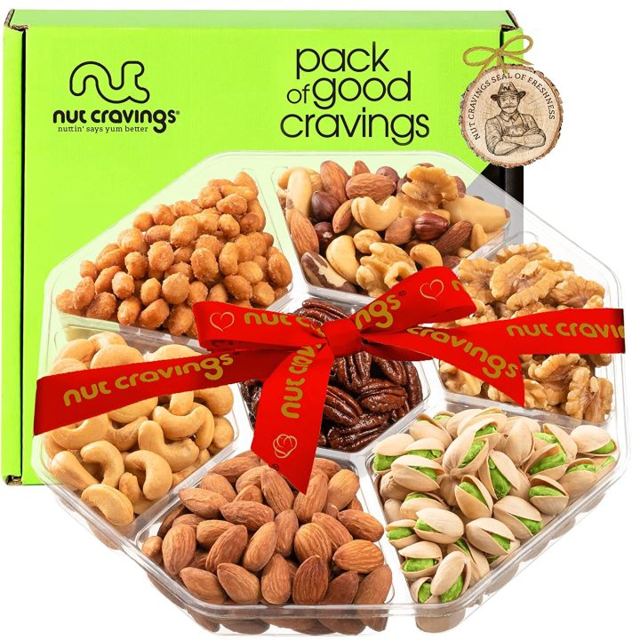 Nuts Gift Basket in Heart Box (4 Assortments) Gourmet Bouquets ...