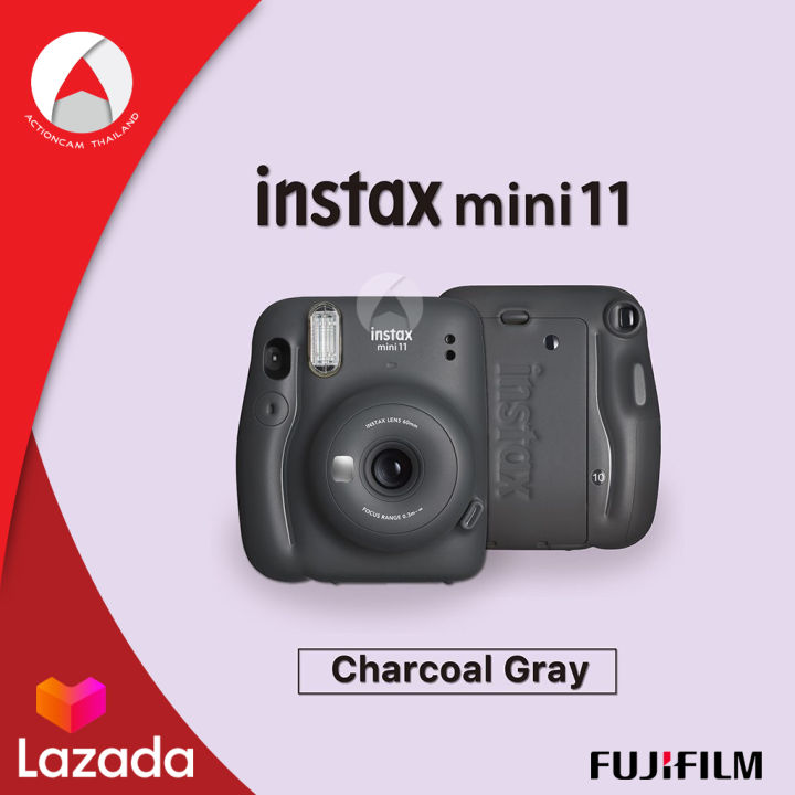 fujifilm-instax-camera-mini-11-กล้องอินสแตนท์-กล้องโพลารอยด์-instant-camera-สีเทาเข้ม-charcoal-gray-ประกันศูนย์-1-ปี-พิมพ์รูปจากกล้องได้-ด้วยแผ่นฟิล์ม-instax