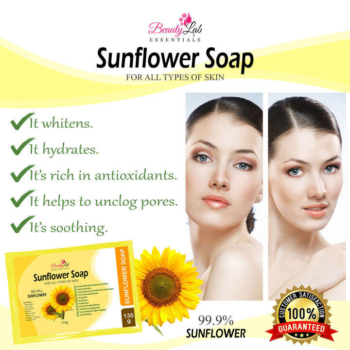 Beauty Lab Essentials Sunflower soap with Collagen and Niacinamide Plus Glycolic Acid For Face