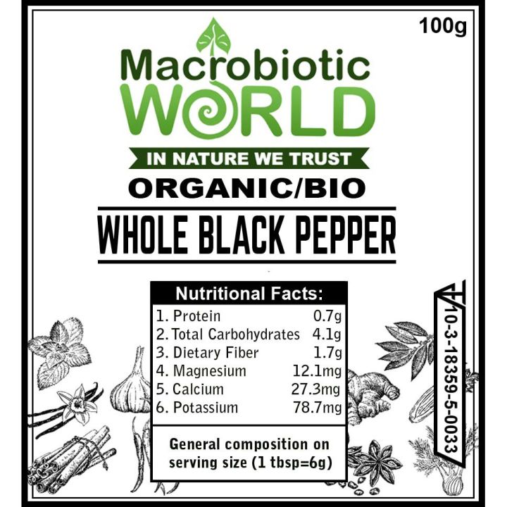 premium-organic-black-pepper-whole-พริกไทยดำ-100g