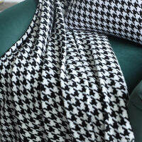 LXX แฟชั่น Houndstooth ผ้าห่มที่ทันสมัยนุ่มชุดตกแต่งโซฟาเตียงหางเก้าอี้ปกผ้าห่มลายสก๊อตถ่วงน้ำหนักผ้าห่มสำหรับเตียง