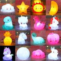 ◐ LED Cartoon Fairy lamp Mini Night Light Cute Star Moon Clouds Night Lamp Button Battery Powered(included Battery) Kids Gift Bedroom