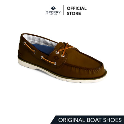 SPERRY LEEWARD 2-EYE SYNTHETIC CORE รองเท้าโบ๊ทชูส์ ผู้ชาย สีน้ำตาล ( BOAT - STS24104 )