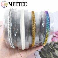 1/2/3/5M Meetee 3# 5# PVC Nylon Zipper Tape for Sewing Bag Raincoat Decor Zippers Shoes Clothing Zip Repair Kit DIY Accessories Rain Boots