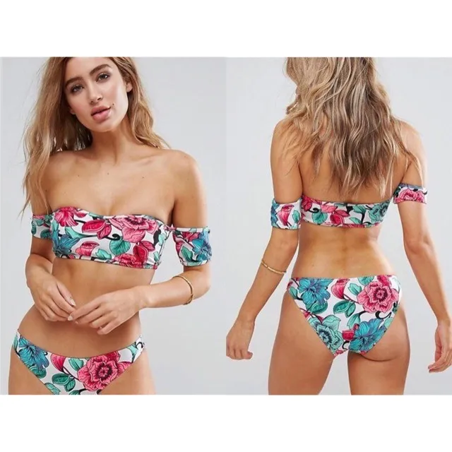 【C&A】 Sexy Bikini Ruffle Beach Sexy Swimwear Off Shoulder Bikini