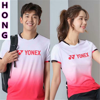 YONEX ชุดแบดมินตันของผู้ชายและผู้หญิง,ชุดกางเกงขาสั้นแขนสั้นแนวสปอร์ตแฟชั่นใส่ได้ทั้งชายและหญิง