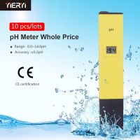 10pcs New Hot Sell High Quality Pocket Pen Water PH Meter Digital Tester 0.0-14.0pH For Aquarium Pool Water Laboratory Arrive