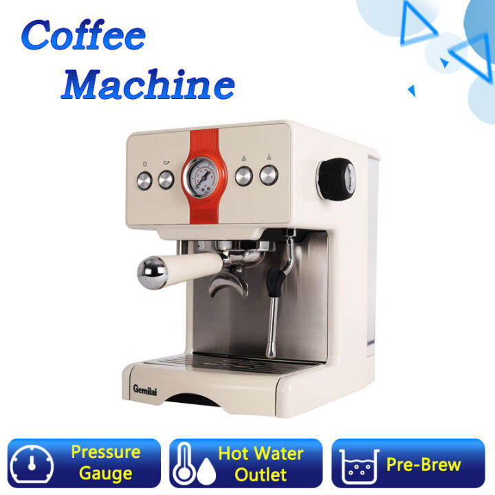 Gemilai CRM3609 Coffee Maker Espresso Machine 15Bar 58MM Grouphead PID