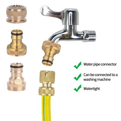 Brass Tap Quick Connector 1/2 quot; 3/4 Male Female Nipple Faucet Nozzle Hose Coupling Adapter Garden Hose Repairing Accessory