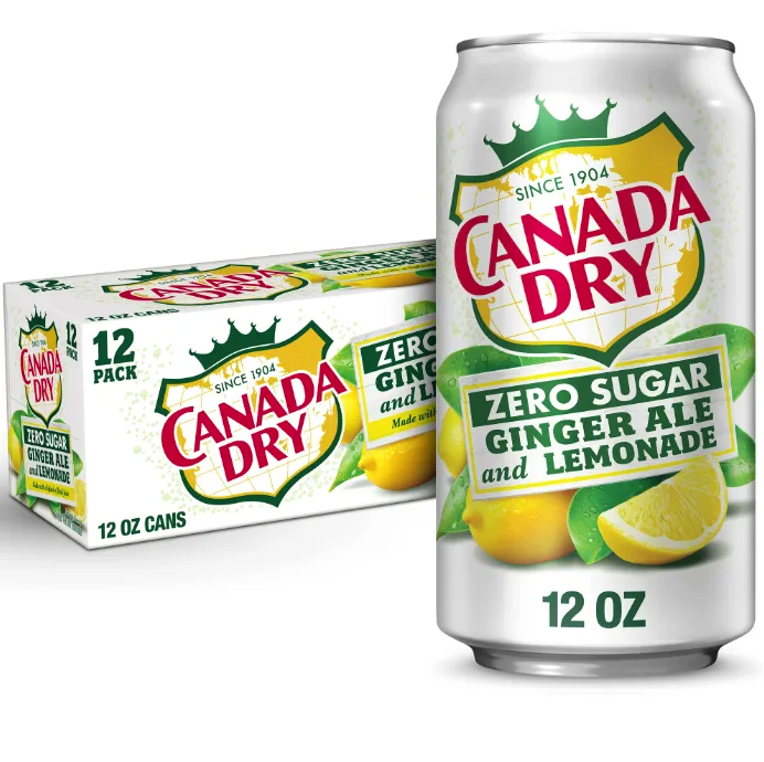Canada Dry Zero Sugar Ginger Ale & Lemonade 12 x 12oz Lazada PH