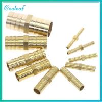 COOLEAF 6mm 8mm 10mm 12mm 16mm ข้อต่อท่อตรง หลอดสำหรับหลอด ฟิตติ้งท่อ อะแดปเตอร์ตัวเชื่อมต่อ ทนทานต่อการใช้งาน ทองเหลืองเบิ้ล เข็มเจาะท่อ ท่อพียู