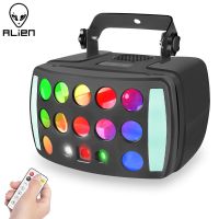 ALIEN DJ Disco Derby Beam 4IN1 Stage Light Red Green Laser Patterns Strobe Dynamic Marquee Effect Party Wedding Club Dance Lamp