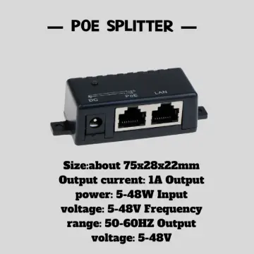 802.3af PoE injector PoE splitter Gigabit 24V 48V passive injector