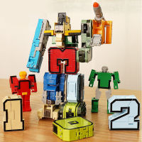 ของเล่นแปลงร่างดิจิทัล King Kong Team Fit Robot Puzzle Alphabet Dinosaur Children Boy Birthday Gift