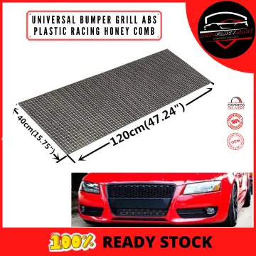 Car Grill Mesh ABS Plastic Racing Honeycomb Mesh Grill Spoiler Bumper Vent  16 x 47 Inches Honeycomb Hex Mesh Grill Spoiler Bumper Vent Universal Car