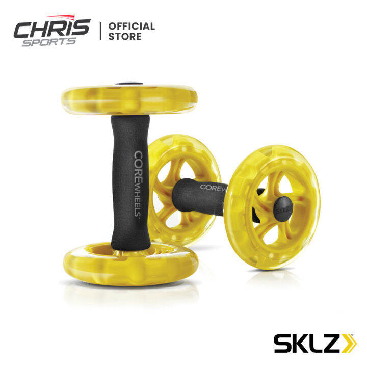 SKLZ Core Wheels – Ruote Dinamiche Per Allenamento Addominali E Core, Colore Giallo