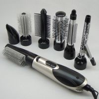 ❀ New 7 in 1 Hot Air Brush Replaceable Hair Dryer Comb One Step Blower Strong Wind Electric Straightener Roller Curler Styling