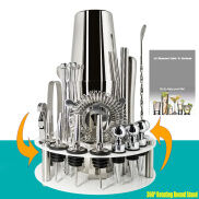 Bộ Bình Lắc Cocktail Quán Bar 28 Món 750 600Ml Với Chân Đế Xoay