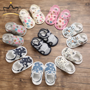 0-18 Months Velcro Canvas Baby Shoes Soft Cotton Sandals Slippers Infant