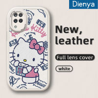 Dienya เคสปลอกสำหรับ Samsung A12 5G A12 4G,เคส F12 M12ลายการ์ตูนน่ารักเฮลโลคิตตี้เคสหนังนิ่มดีไซน์ใหม่ลายการ์ตูนเคสป้องกันกล้องคลุมทั้งหมดเคสกันกระแทกขอบสีเคสนิ่ม