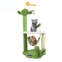 Kanimal Cat Condo Toy คอนโดแมว รุ่นกระบองเพชร พร้อมเสาลับเล็บ ของเล่นแมว สำหรับแมวทุกวัย Size L ขนาด 45x45x90 ซม. PomDog