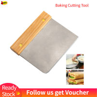 [Hot Sale] 1Pc Kitchen Stainless Steel Scraper Baking Pastry Tools Wooden Handle Dough Scraper Cutting Kitchen Baking Cutting Tool