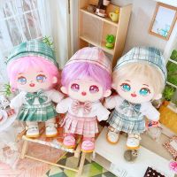 [Free ship] Cotton doll 20cm cm baby clothes star normal body fat blue pink uniform