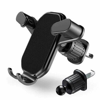 Gravit Car Phone Holder with Hook Car Air Vent Clip Mount Not Fall Off Smartphone Stand GPS Support For 4.7-6.7in Mobile Phones Car Mounts