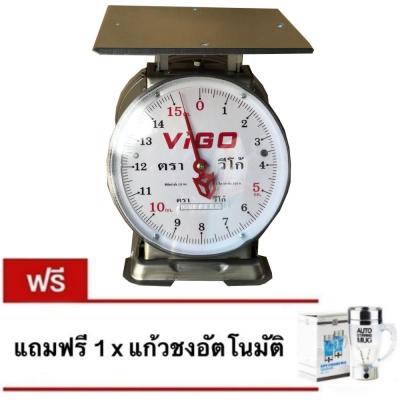 ตาชั่ง 15 KG VIGO แสตนเลสแท้ จานแบน แถมฟรี แก้วปั่นอัตโนมัติ