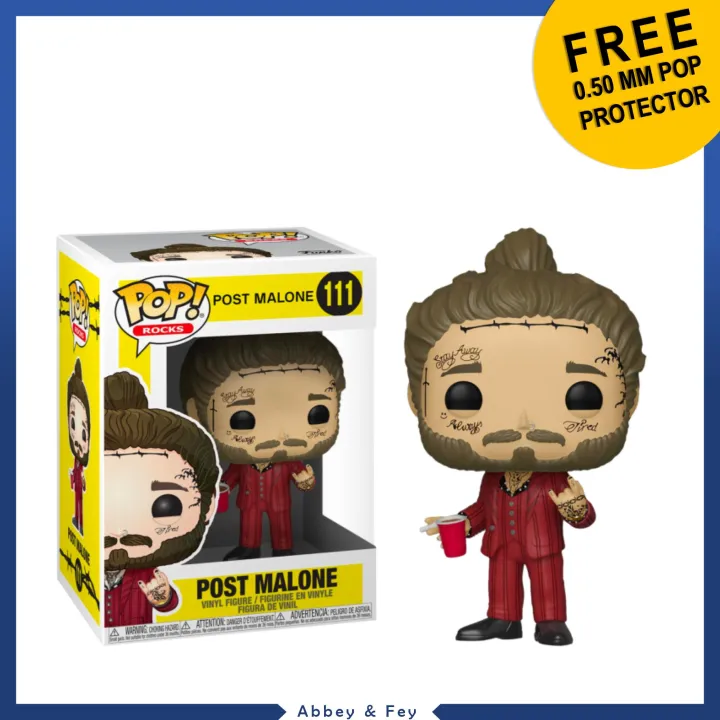 Funko Pop! Rocks Post Malone #254 Vinyl Figure With Pop Protector - New In Box