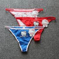 [ELEGANT] Hellokittlys KT Cat Cotton Panties Briefs Thong T-Trousers Underwear Sexy Pure Cotton Sweet Anime Cute Thin Belt Seamless Women