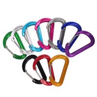 BFBFW 3ชิ้นอุปกรณ์คุณภาพสูงพวงกุญแจหัวเข็มขัด Carabiner โลหะผสมตะขอเกี่ยวเดินป่าตั้งแคมป์อะลูมิเนียมหลากสี