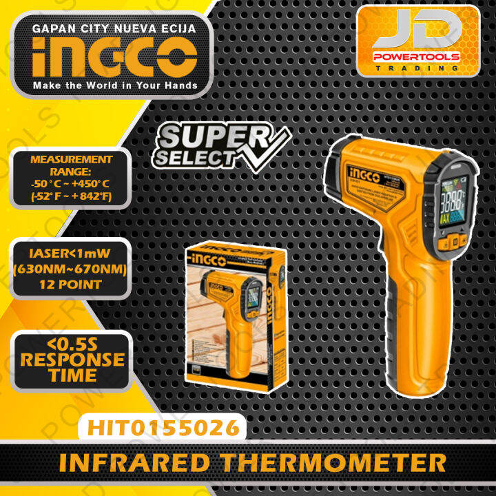 INGCO Infrared Digital Thermometer Gun Thermal Scanner for Human and
