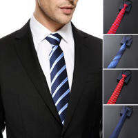 1 PC แฟชั่นขี้เกียจ Zipper Men Tie สวมใส่ทุกวัน Cravat งานแต่งงานของขวัญคลาสสิกดอกไม้ดอกไม้ Jacquard เนคไทอุปกรณ์เสริม-GGHJY STORE