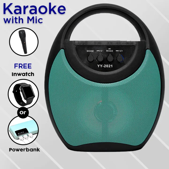 Premium Karaoke JPJ1 Wireless Bluetooth Speaker with Microphone and FM ...