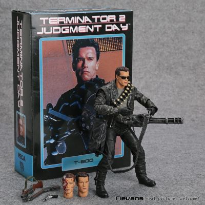 NECA Terminator 2: วันสิ้นสุดของโลก T-800 Arnold Schwarzenegger PVC ตุ๊กตาขยับแขนขาได้ของเล่นโมเดลสะสม7 "18ซม.