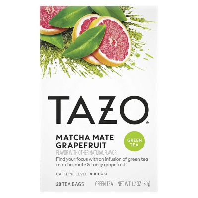 Premium for U📌TAZO TEA  ชาเขียว Matcha Mate Grapefruit Green Tea  ชาเพื่อสุขภาพ นำเข้าจากประเทศอเมริกา 1 กล่องมี 20 ซอง📌